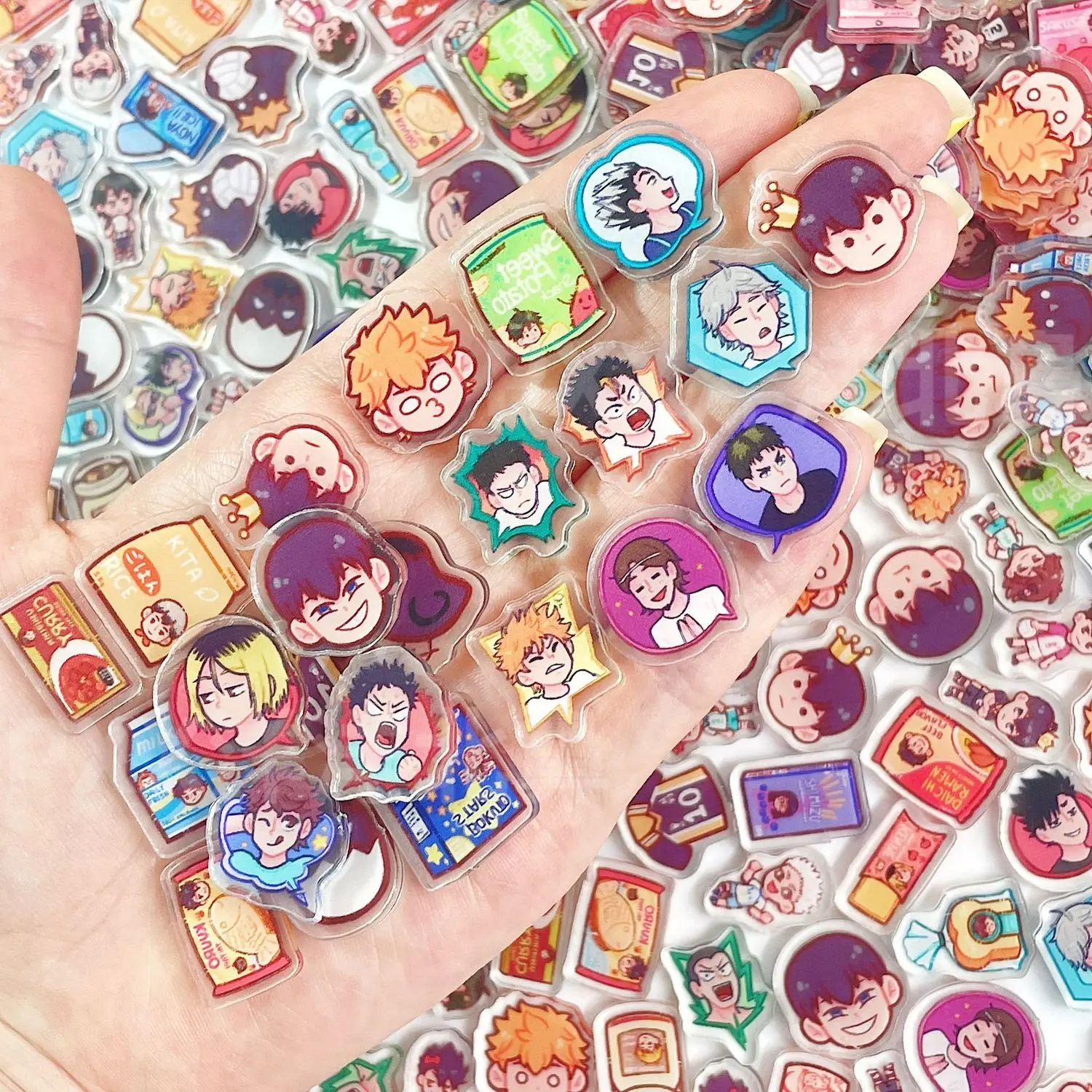 2cm Volleyball-Junge Einlagige Acrylplatte Comic-Ausstellung Kostenlose Anime-Cartoon DIY-Materialien Shake Shake Zubehör