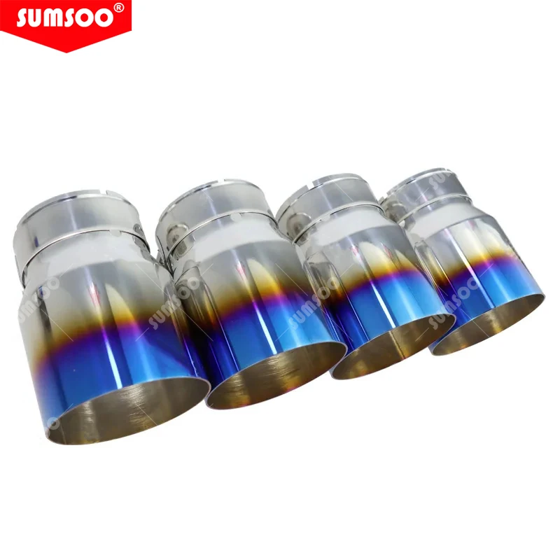 4PCS Burnt  Blue Stainless Steel Exhaust tips for BMW F87 M2 F80 M3 F82 F83 M4 Direct Fit Exhaust Tip other auto engine parts