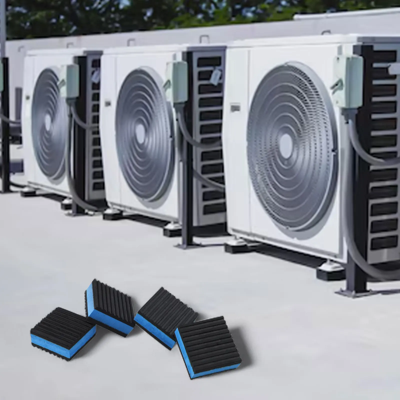 

4 EVA Shock Pads for Heavy Equipment & Appliances Anti Vibration Solution for Air Conditioning Units and Washers