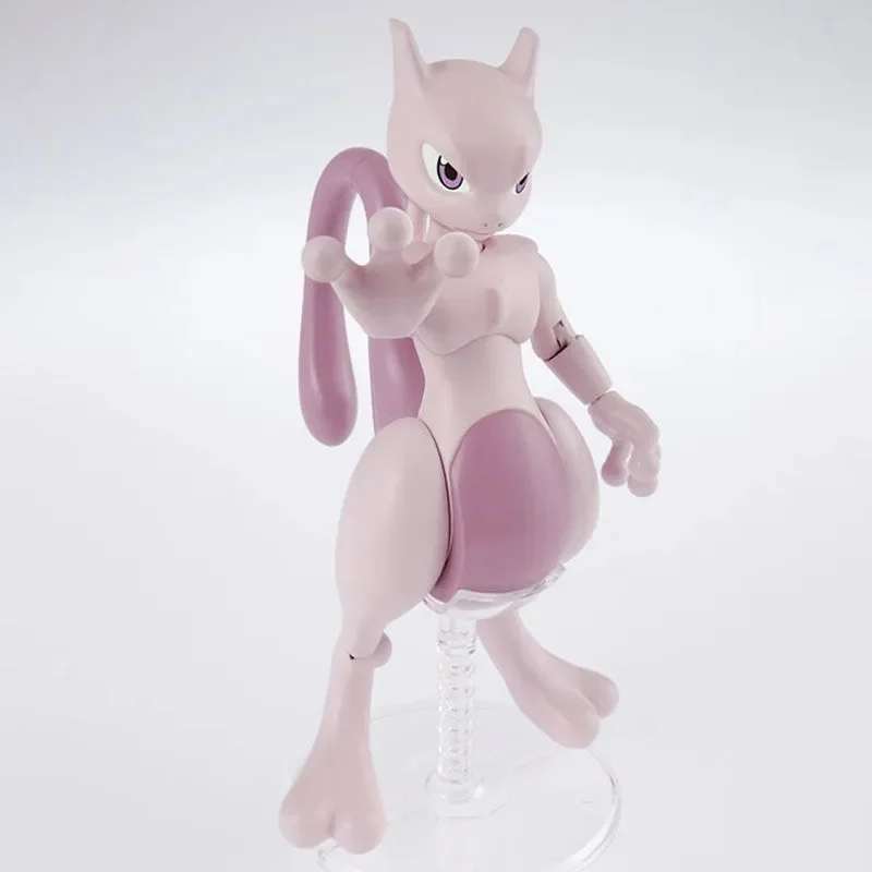 بانداي الأصلي حقيقية الشكل البوكيمون أطقم منمذجة شخصيات كرتونية البوكيمون تطور Mewtwo جمع عمل نموذج لجسم الاطفال اللعب