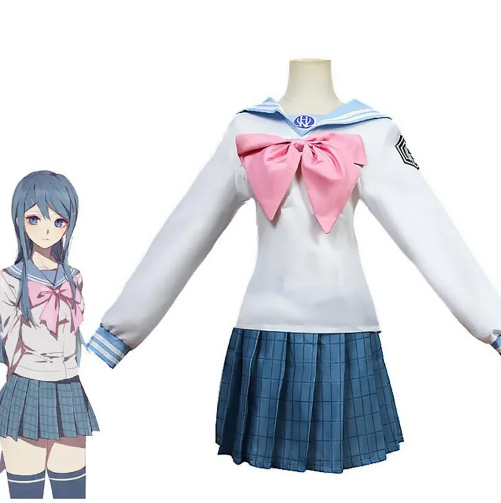 أزياء أنيمي دانغان رونبا دانغانرونا مايزونو ساياكا التأثيرية زي فتاة المدرسة مجموعة تنورة نسائية فستان حفلات الهالوين #2