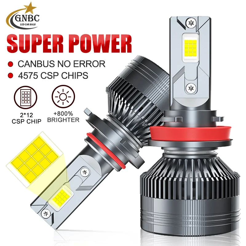 

2 шт. CANBUS H7 H11 880 H3 Светодиодные фары Лампы 4575 CSP Супер яркий автомобильный фонарь H4 H1 HB3 HB4 9005 9006 H9 H8 12 В Турбо противотуманные фары