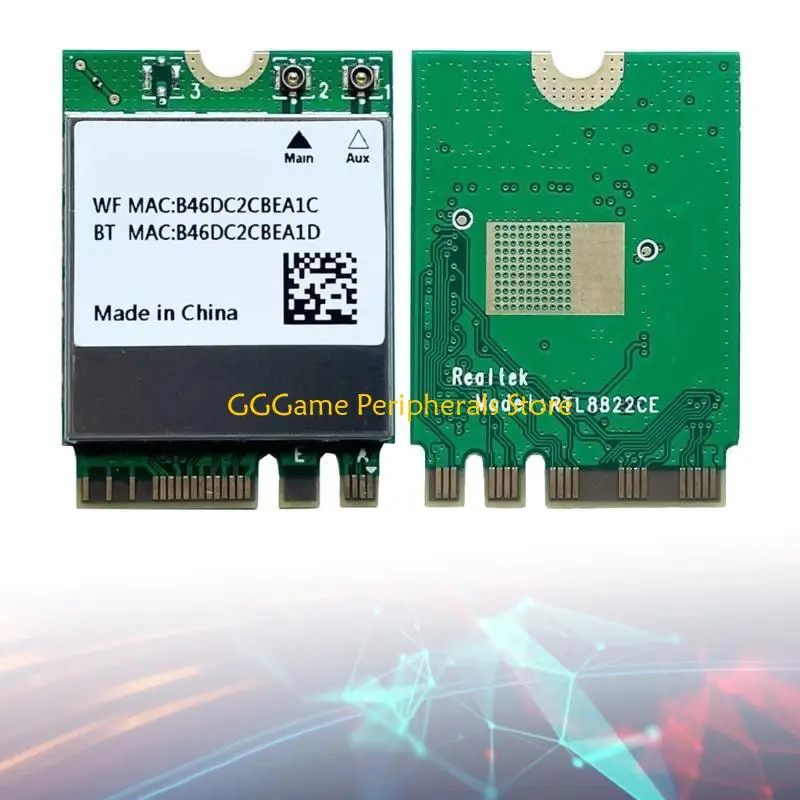 U55B Half Mini PCIE Card 2.4 1200M WLAN WIFI Card RTL8822CE 802.11AC