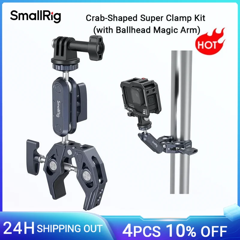 SMALLRIG Super Clamp Ballhead Magic Arm Pince de Caméra