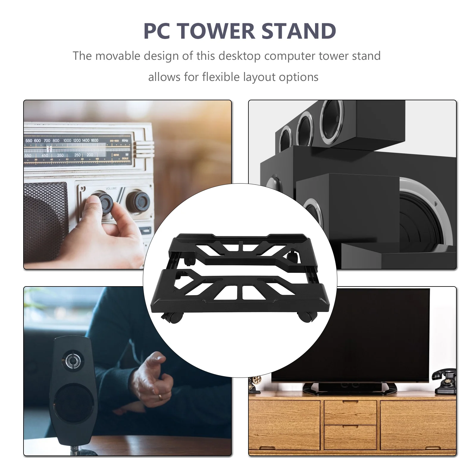 Desktop-Computer Halterung Handy-Ständer CPU-Gehäuse halter Universal Tower Boden abs PC-Büro