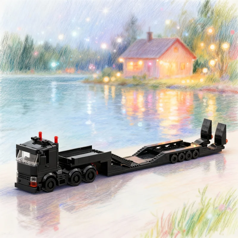 

320pcs MOC Car Transporter City Cargo Model Building Blocks Toy Gift Creative Display Collectible Desk Premium Adult Kids Home
