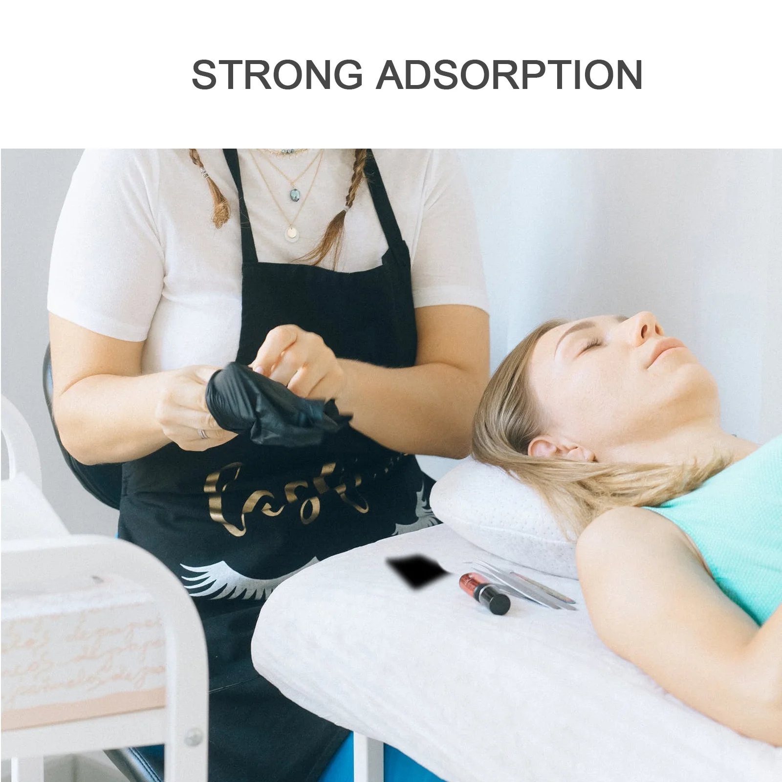 2Pcs Eyelash Glue Removing Pads Premium Non Woven Fabric Cleaning Wipes Salon Glue Bottle Residue Remover Eyelash Extension