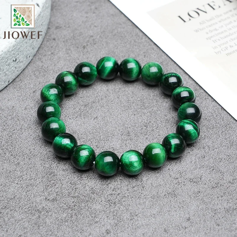 Natural Stone Green Tiger Eye Bracelets Natural Energy Stone Beads Stretch Bracelets Yoga Healing Gem Beads Bangles 6/8/10/12mm