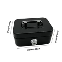 Nouvelle boîte de rangement de tirelire portable créative de petite taille avec boîte de rangement de clés boîte de pièces de monnaie avec serrure tirelire 5