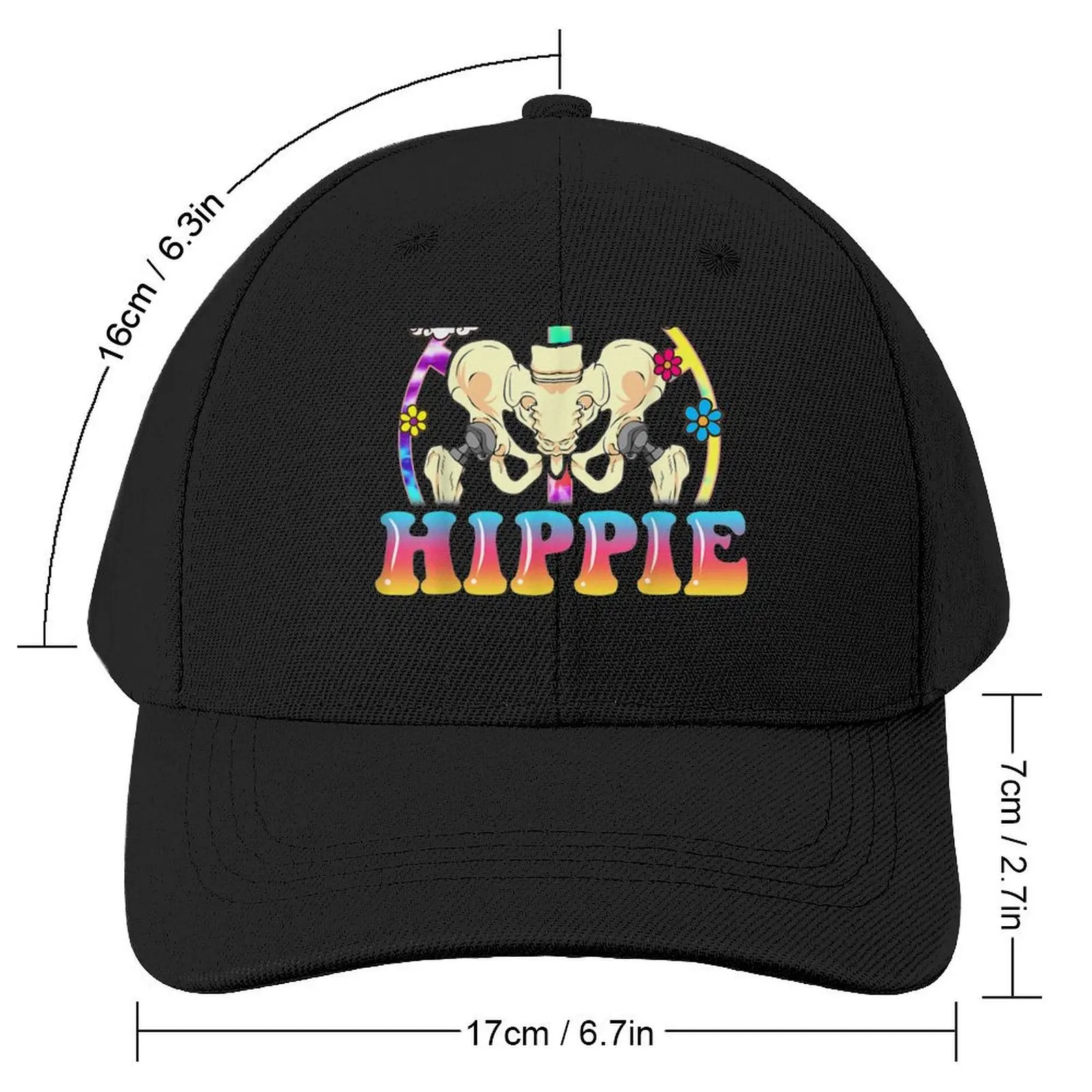 Hippie Hip Replacement Jointurgery Funny Recovery Fun Baseball Cap Cosplay Beach Outing Kids Hat Women's Golf Wear Men's