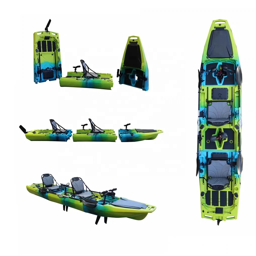 Custom Modular  Hull Pedal Drive Paddle Kayak Double Water Recreation and Fishing Boat 1 Person Capacity