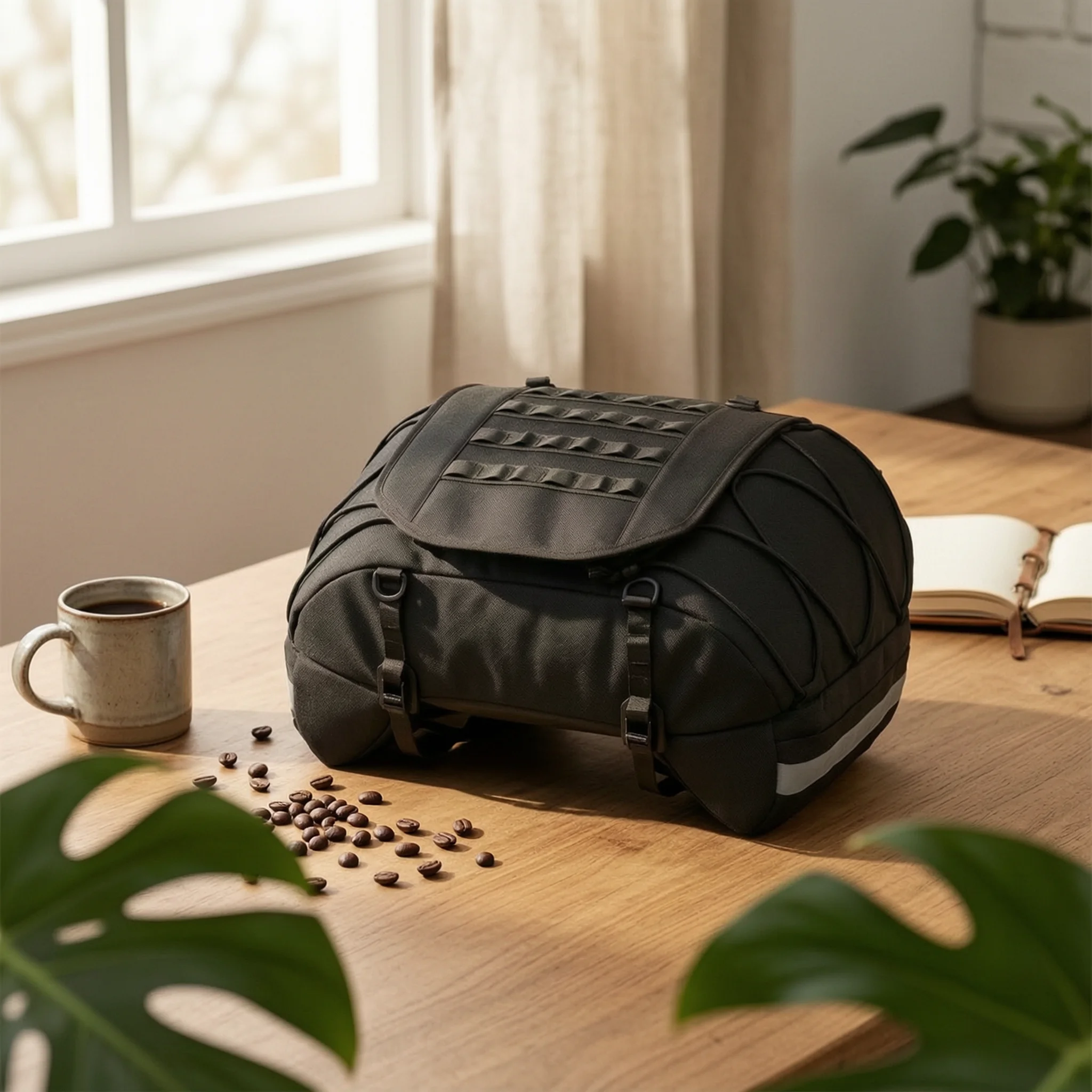 Motorcycle Tail Bag with Straps Large Capacity Motorcycle Rear Seat Bag Portable Tear-Resistant for Touring Riders