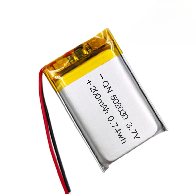 3.7V 250mAh 502030 Polymer Lithium cell Rechargeable Battery for Toys, LED Lights, Bluetooth Headsets, Beauty Devices, Watches