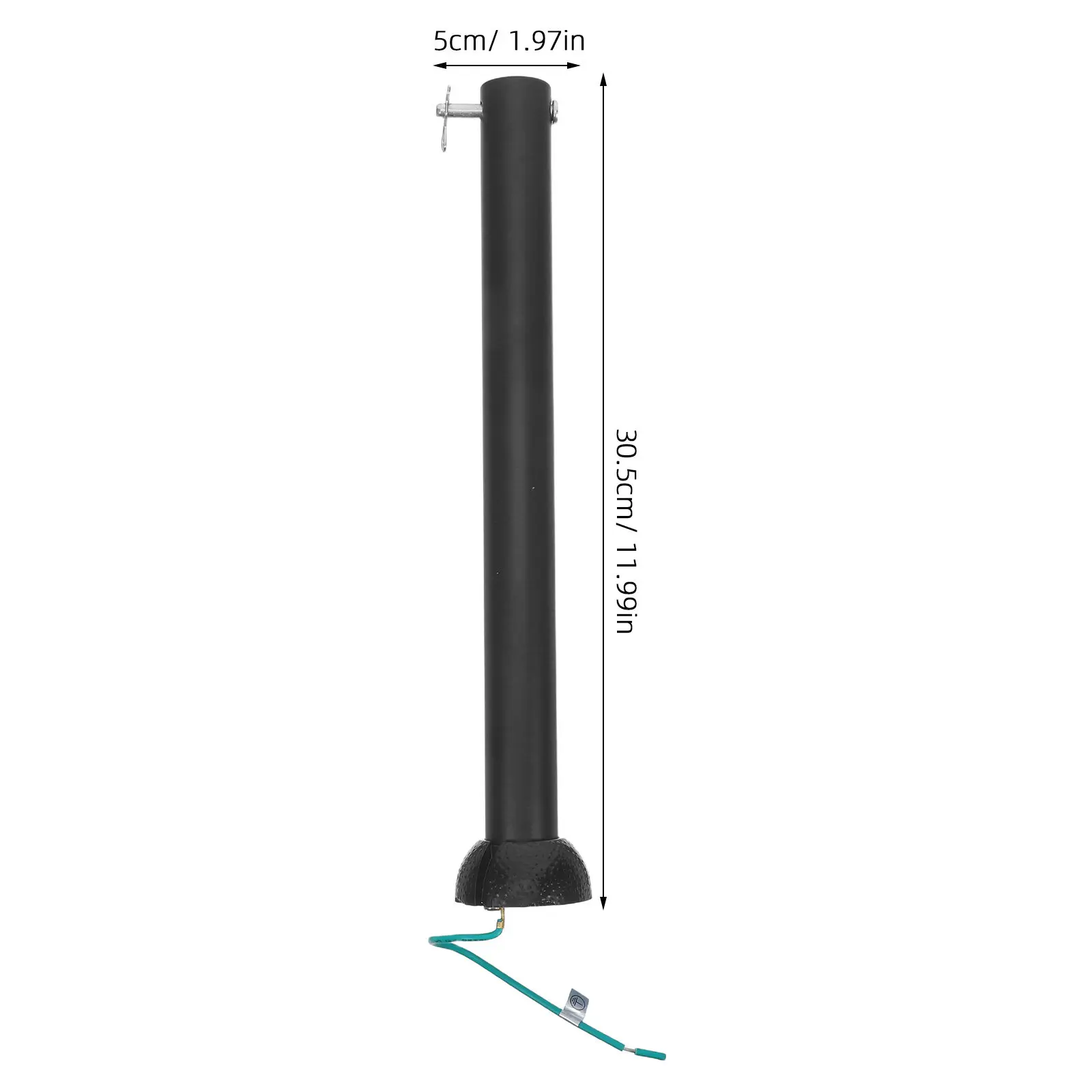 Black Ceiling Fan Rod Extender Kit Aluminum Downrod Pendant Ball Ceiling Fan Extension Pole for Large Rooms Light Extension Pole view 4