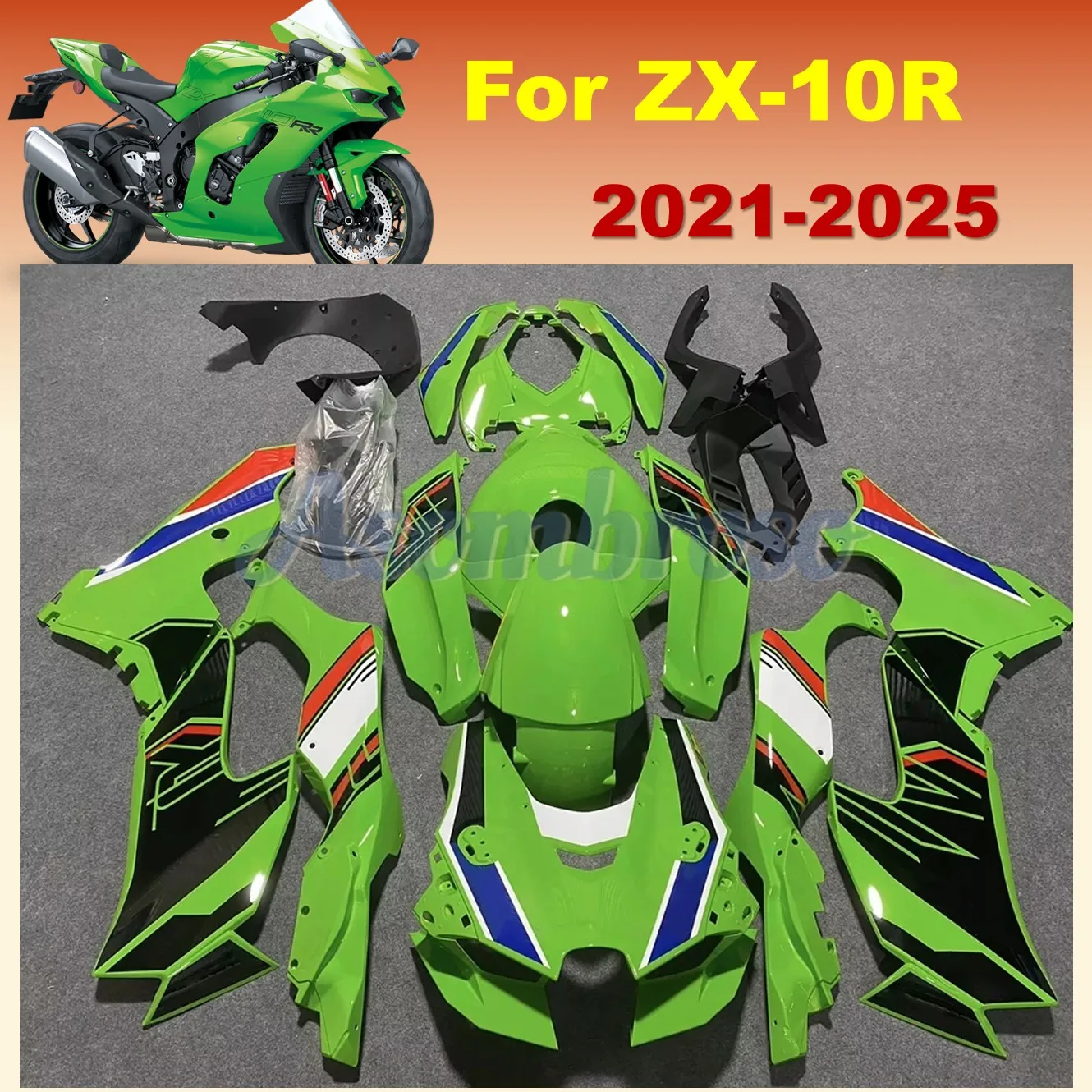 Motorcycle Accessories ABS Plastic Body Kit Fit for Kawasaki 2021 2022 2023 2024 2025 Year ZX10R Fairings ZX-10R