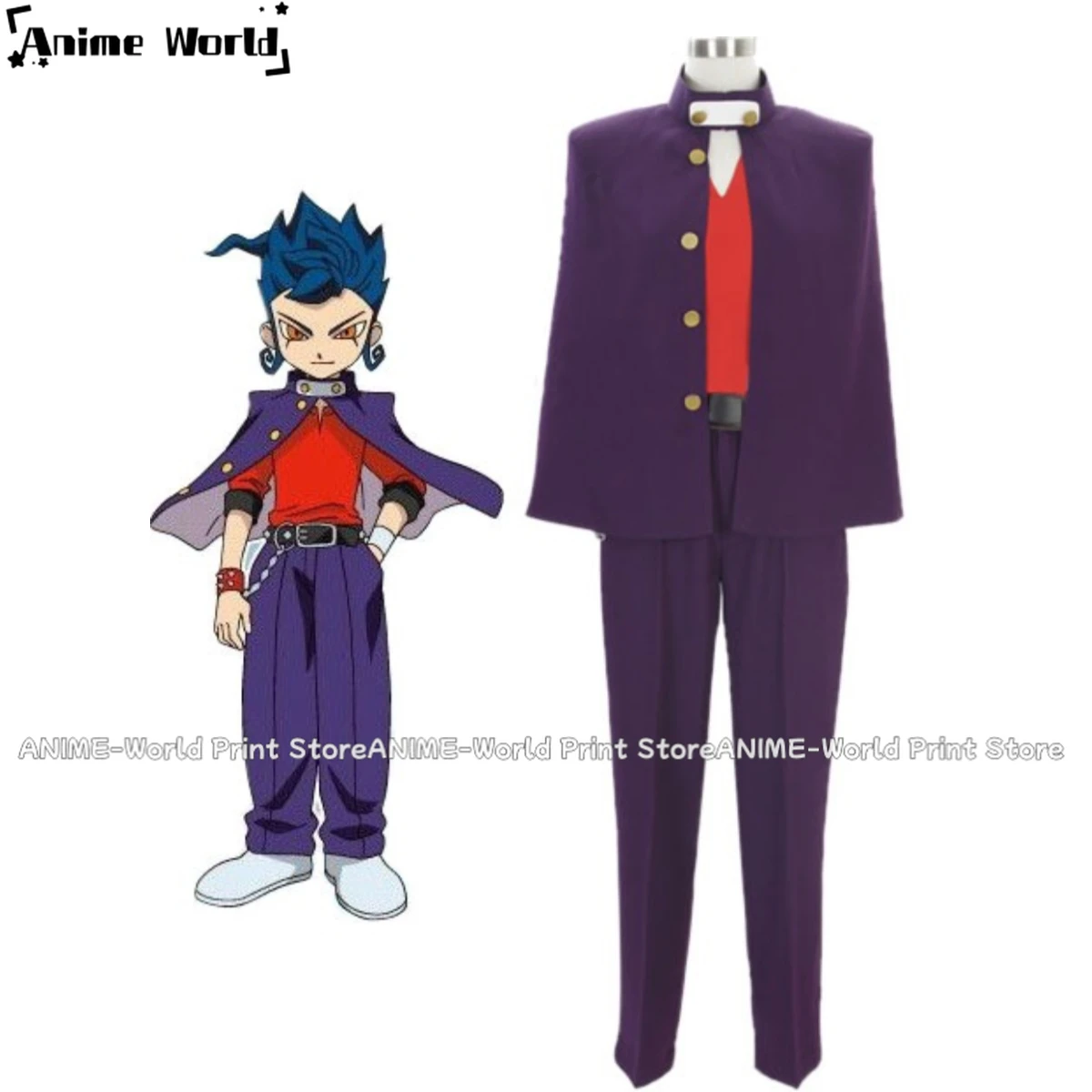 

《Custom Size》Anime Inazuma Eleven Go Kyosuke Tsurugi Cosplay Costume