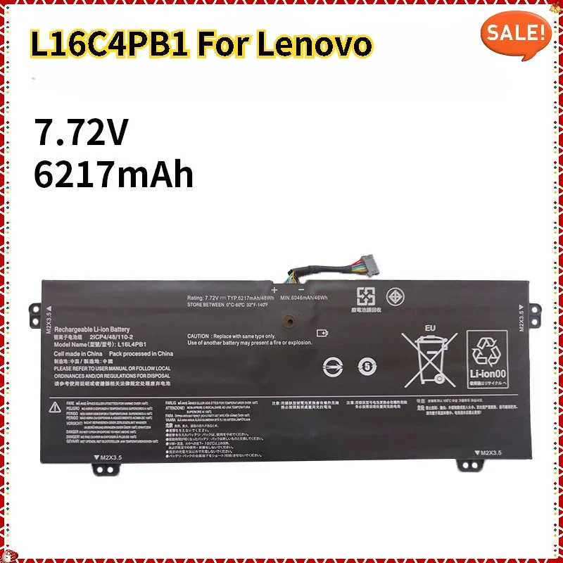 

6217mAh 7.72V L16C4PB1 Laptop Battery For Lenovo Yoga 720-13IKB 720- 13IKBR 720-15IKB 730-13IKB 730-13IWL L16L4PB1 L16M4PB1