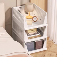 Stackable Storage Basket Plastic Folding Closet Organizers Storage Box Wardrobe Drawer layered Partition Clothes Storage rack - Image 6