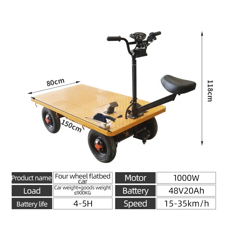 Truk mini flatbed listrik 10000w motor kargo elektrik sepeda roda tiga untuk gudang/supermarket/pabrik/logistik