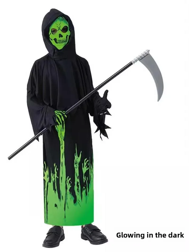 

Halloween Cosplay Ghost Costume Luminous Death God Night Costume Women's Traditional Chinese Clothing Stage Performance Wear