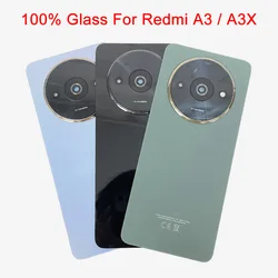 A+++ Glass For Xiaomi Redmi A3 / A3X Back Battery Cover Door Panel Housing Case Replacement Parts Battery cover Replace