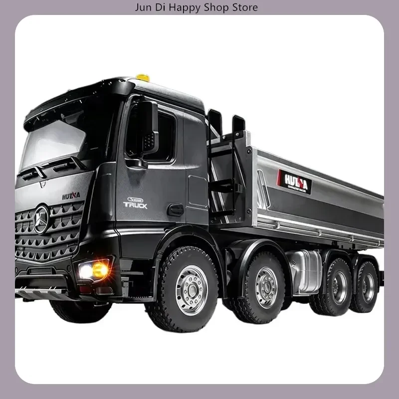 High End Heavy Duty Engineering Vehicle Dump Alloy Full Scale Remote Controlled Loading Dump Truck Huina Rc Model 1536pro