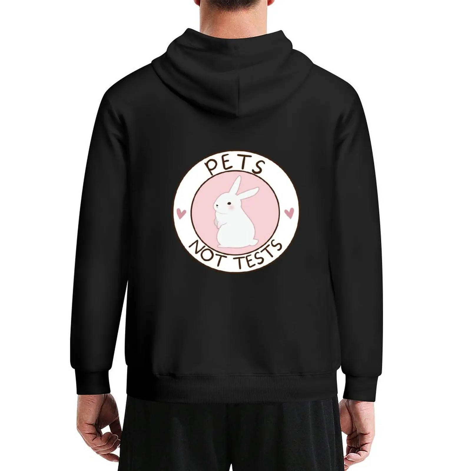 

Pets Not Tests Bunny Rabbit Hoodie men's autumn clothes men clothing anime clothing winter clothes hoodie men