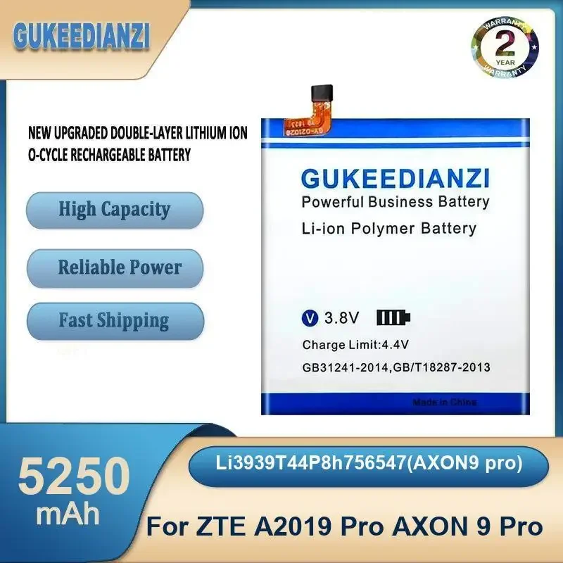 

Li3939T44P8h756547 (AXON9 pro) 5250 мАч аккумулятор мобильного телефона большой емкости для ZTE A2019 Pro AXON 9 Pro
