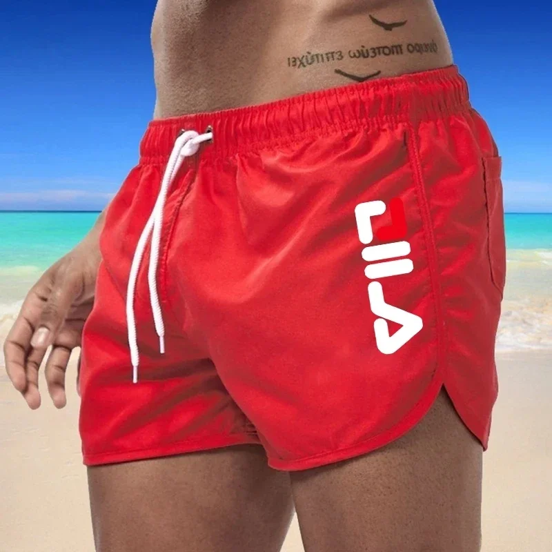 

New Summer Men's Swimwear Breathable Board Shorts Male Surfing Swimsuit Fitness Training Shorts Casual Printed Beach Short Pants