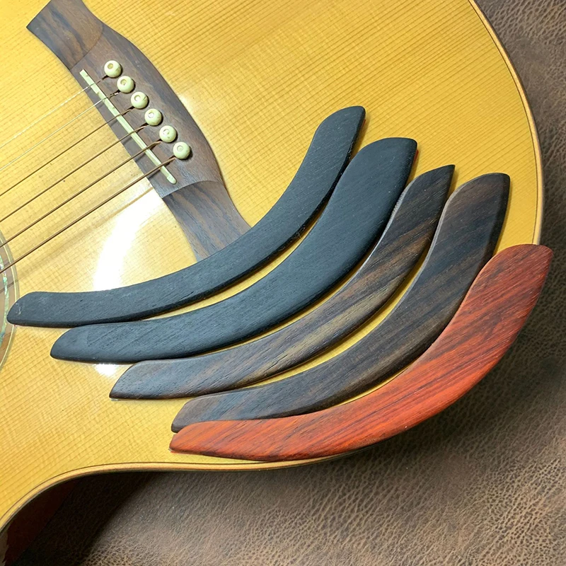 Redwood/Rosewood/Ebony Figured Solid Guitar Arm Rest Guitar Parts Guitar Wood Gauntlets For 39-41 Inch Guitar