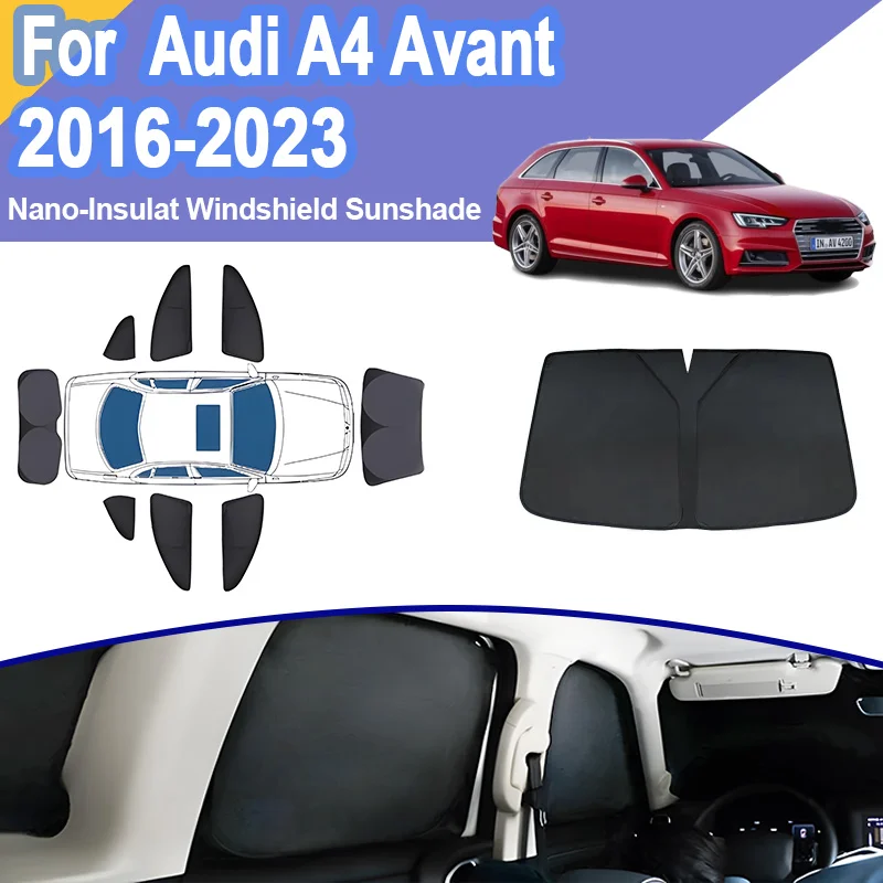 

Солнцезащитные козырьки для конфиденциальности для Audi A4 B9 2016-2023 Avant Wagon с защитой от УФ-лучей, теплоизоляционные чехлы, солнцезащитные козырьки, блокирующие свет, автомобильные аксессуары