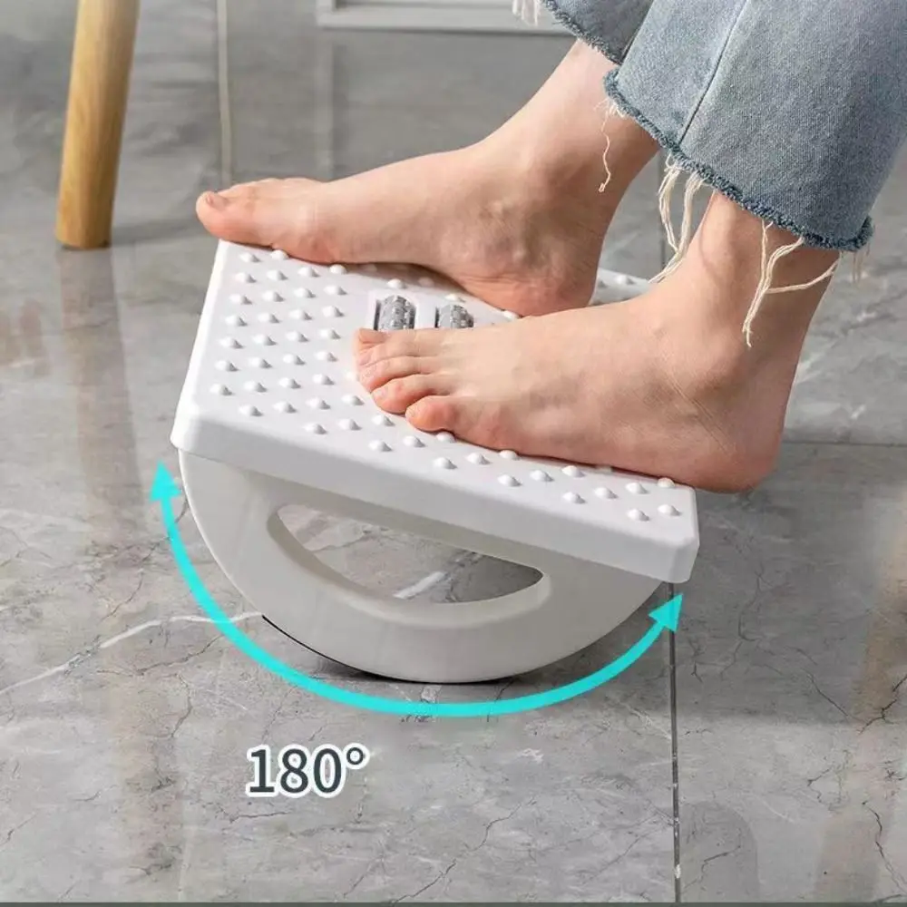 

With Massage Rollers Foot Massage Stool Ergonomic Comfortable Foot Rest Versatile Shakable Under Desk Footrest Office