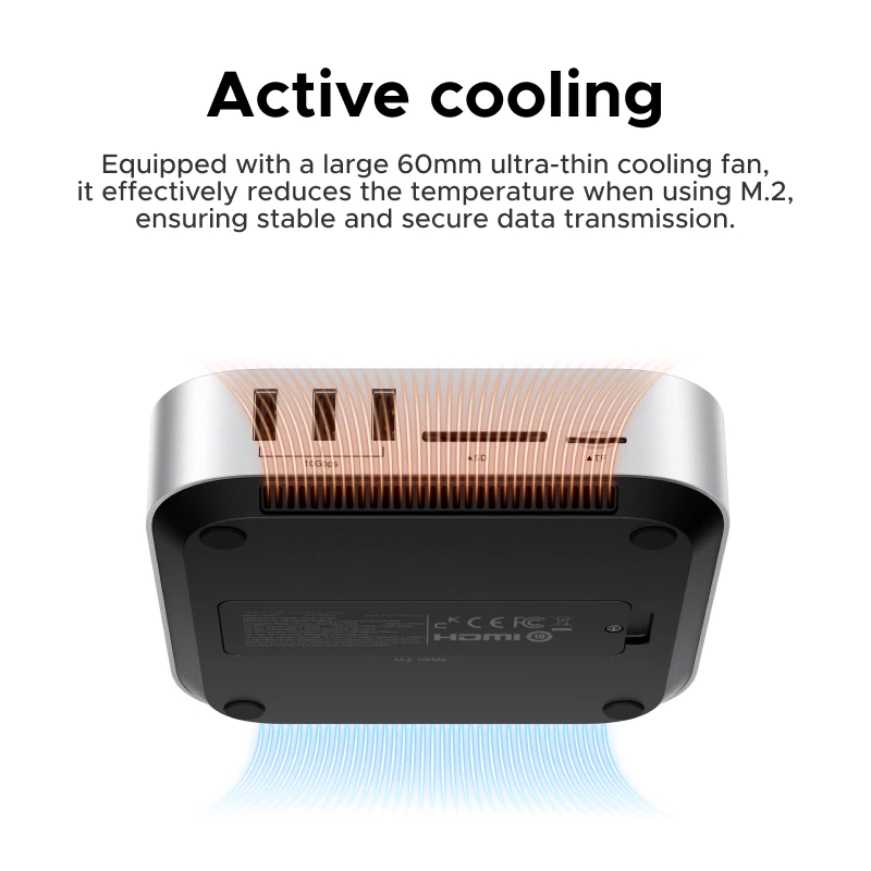 UGREEN 40Gbps 맥 미니 M4 도킹 스테이션 듀얼 타입-C to M.2 NVMe SSD 케이스 8K30Hz HDMI 10Gbps USB 데이터 포트 S…