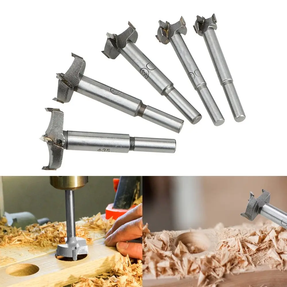 16mm-35mm Forstner Carbon Steel Boring Drill Bits Woodworking Self Centering Hole Saw Tungsten Carbide Wood Cutter Tools Set