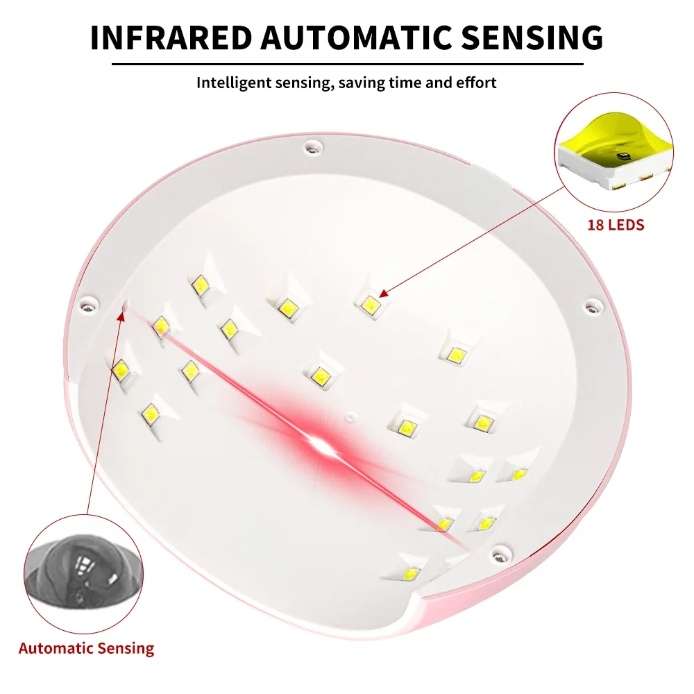 المهنية مسمار مجفف الأشعة فوق البنفسجية LED مسمار الفن مصباح مع الموقت خفيفة الوزن مسمار الفن تجفيف مصباح علاج سريع جميع أداة طلاء الأظافر هلام #3