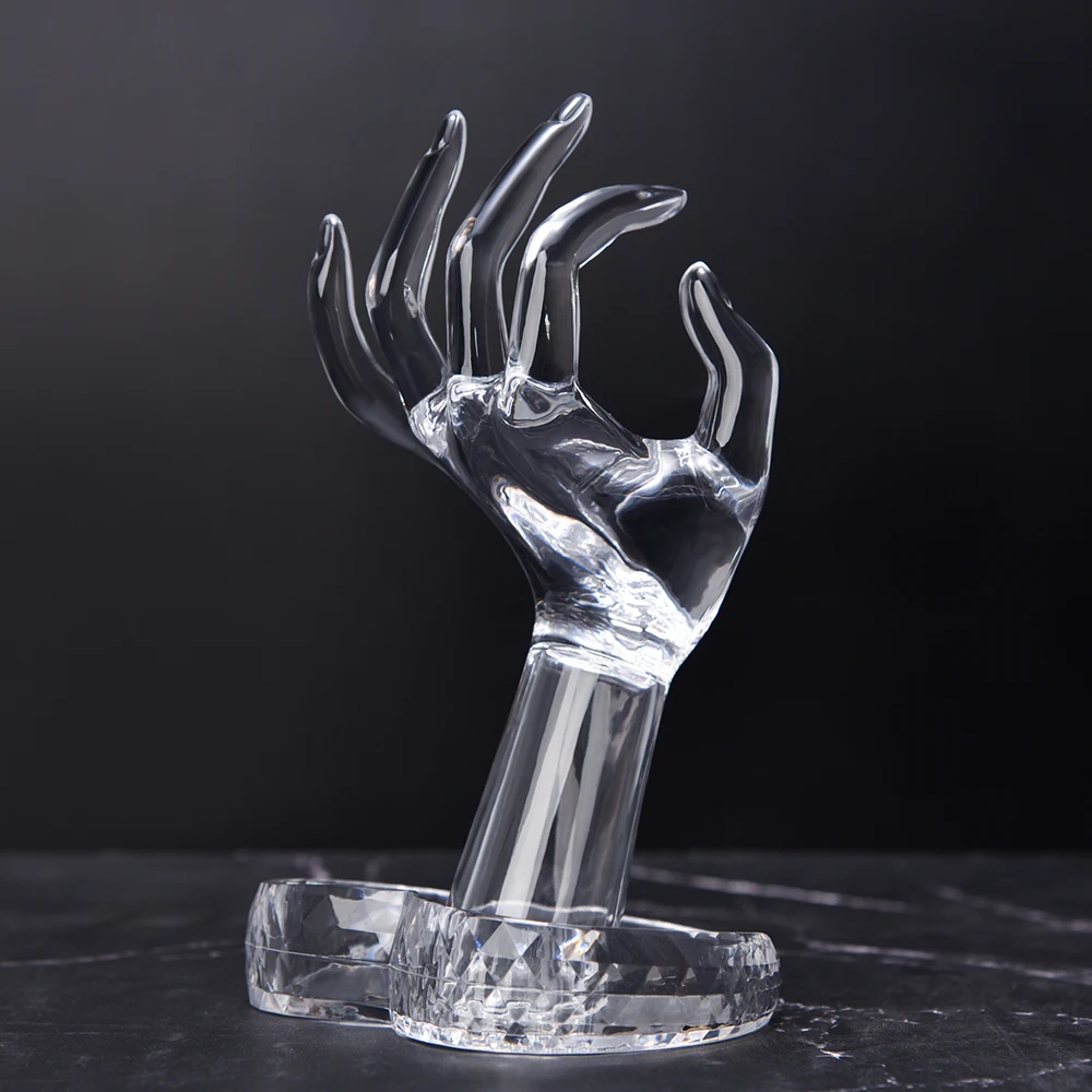 Clear Nail Practice Hand Model Female Mannequin Hand Jewelry Bracelet Display Stand Acrylic KADS Professional Manicure Tools