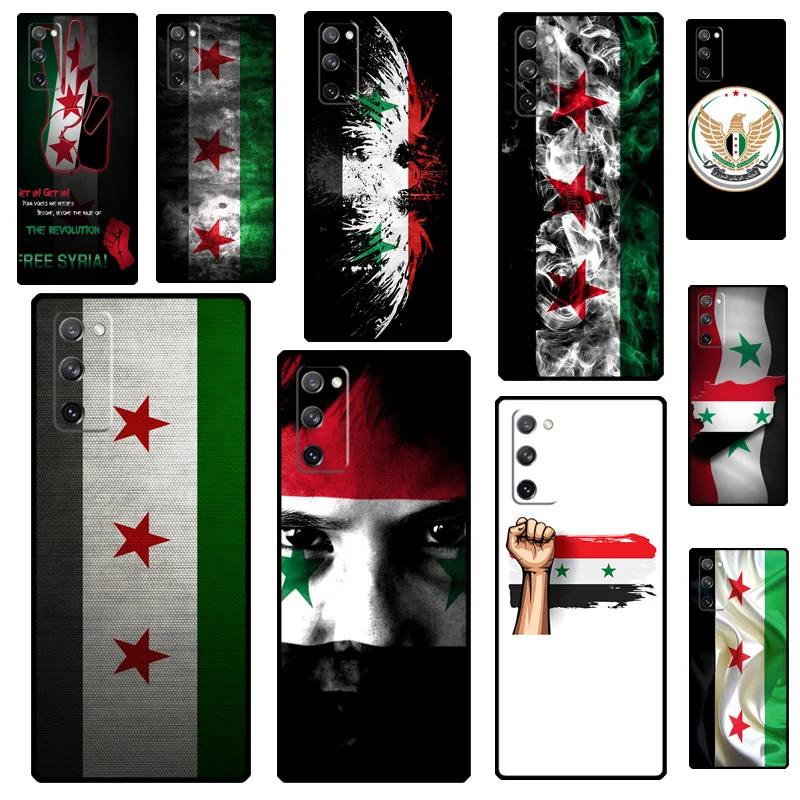 Flag of Syria Case For Samsung Galaxy S23 Ultra S21 S20 FE S8 S9 S10 Note 10 Plus Note 20 S22 Ultra Cover