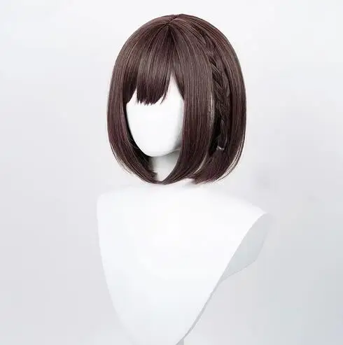 Anime Shinonome Ena Cosplay Wig Grey Pink Brown Short Heat Resistant Synthetic Hair Halloween Party Wigs