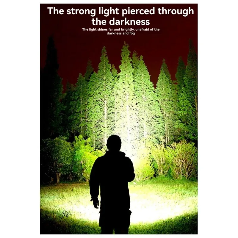 

75STO-Мощный уличный фонарь с белым лазером, высокой мощностью, дальним радиусом действия, перезаряжаемый, портативный, для поиска и работы