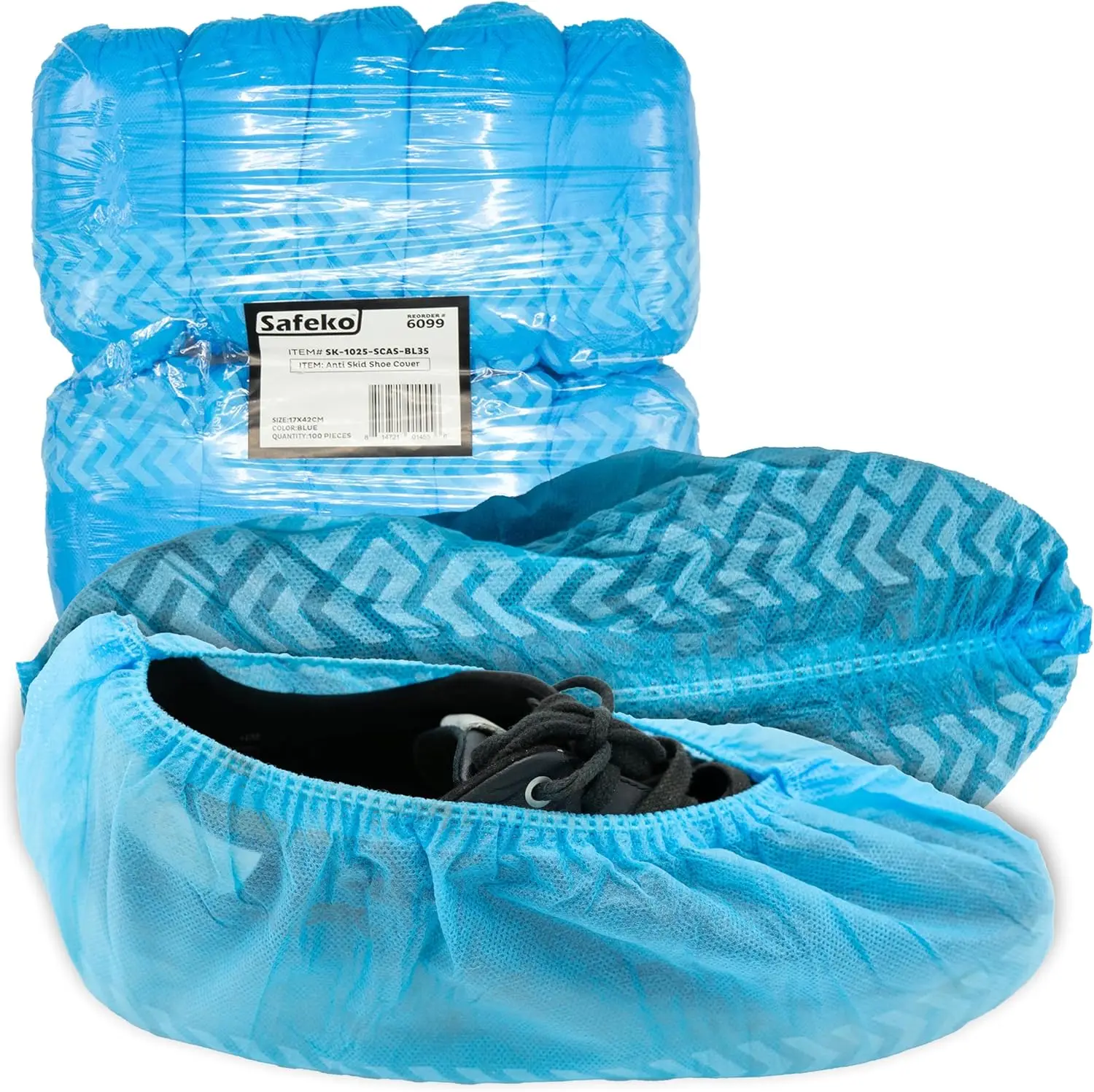 

Disposable Boot Covers Non Slip Recyclable Pack of 100 Blue Fits Most Shoes