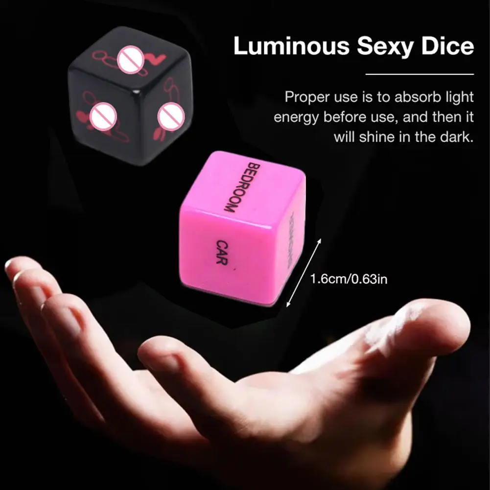 مجموعة نرد ممتعة للأزواج، تصميم محمول، أدلة ألعاب متعددة، حواف ناعمة مثالية للحفلات، هدايا السفر، ألعاب الكبار