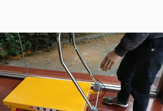 150 kg manual hydraulic trolley scissor lift trolley