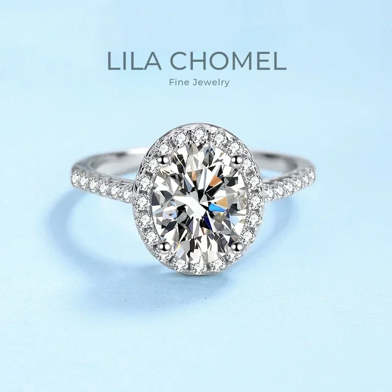 

Женские обручальные кольца из белого золота 18 карат с муассанитом 0.5 карата, подарок на день рождения для девушки, кольца PT950 на День святого Валентина