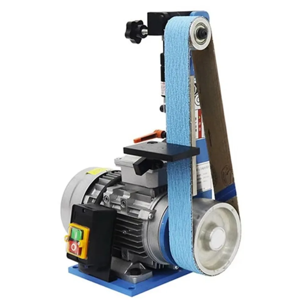 Small Bench Belt Sander Industrial Grade Vertical Metal Polishing Grinding Machine Electric Knife Sharpener