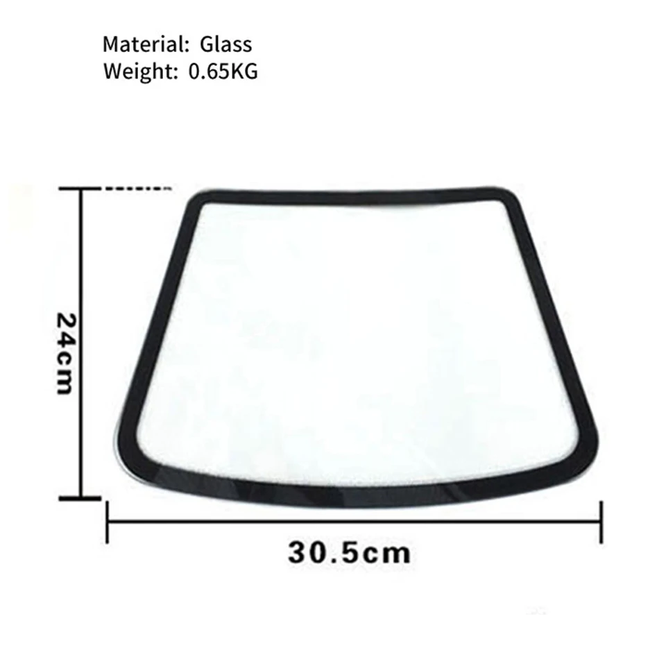 30x24cm Transparent Tempered Glass Windshield Display Model – Car Front Window Replica for Window Tint Visual/Heat Demo MO-B4