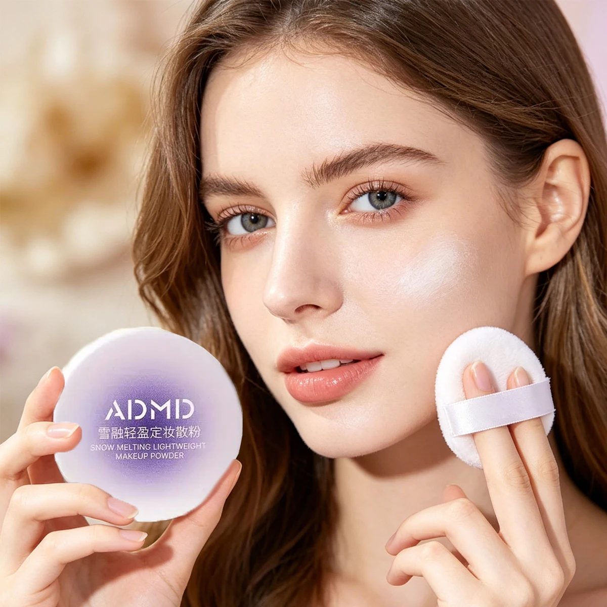 Lightweight Setting Powder, Waterproof and Sweat Resistant, Long-Lasting, Refreshing and Oil Controlling, Natural Makeup Effect