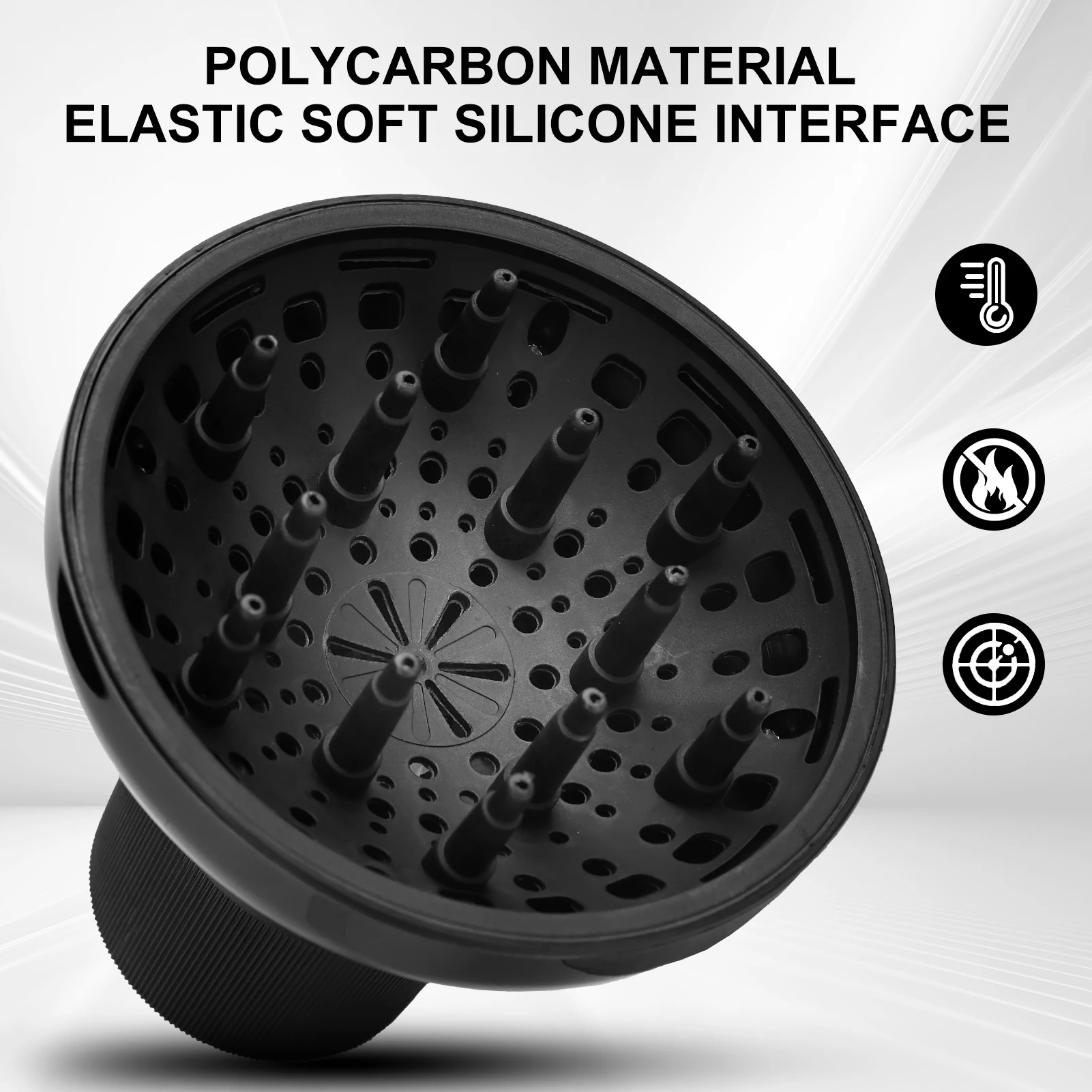 Barbershop Hairdryer Diffuser Cover Black Curling Hair Dryercover Barber Hair Diffuser Salon Home Curly Universal Styling Tools