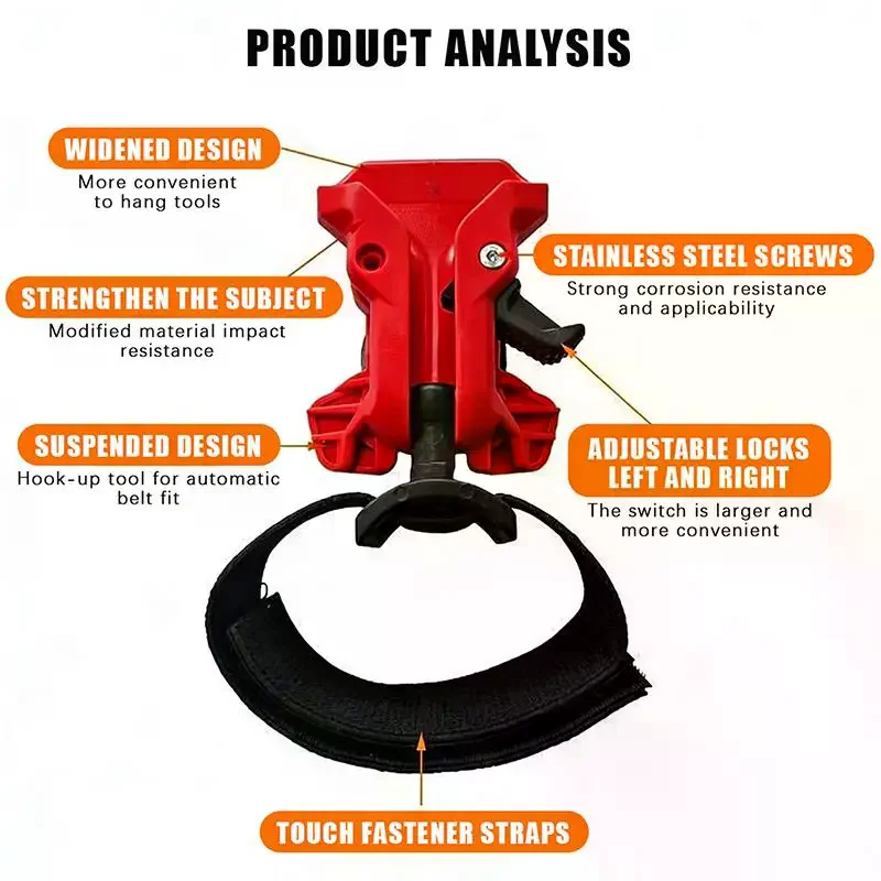 Self-locking Drill Holder Belt Clip Quick Release High-hardness Quick-hook Tool Holder Portable Tool Organizer