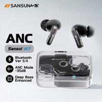 Sansui W7 ANC Bluetooth 5.4 TWS Earbuds 35dB Active Noise Cancellation Bluetooth Headphone IPX4 Waterproof Wireless Earphones