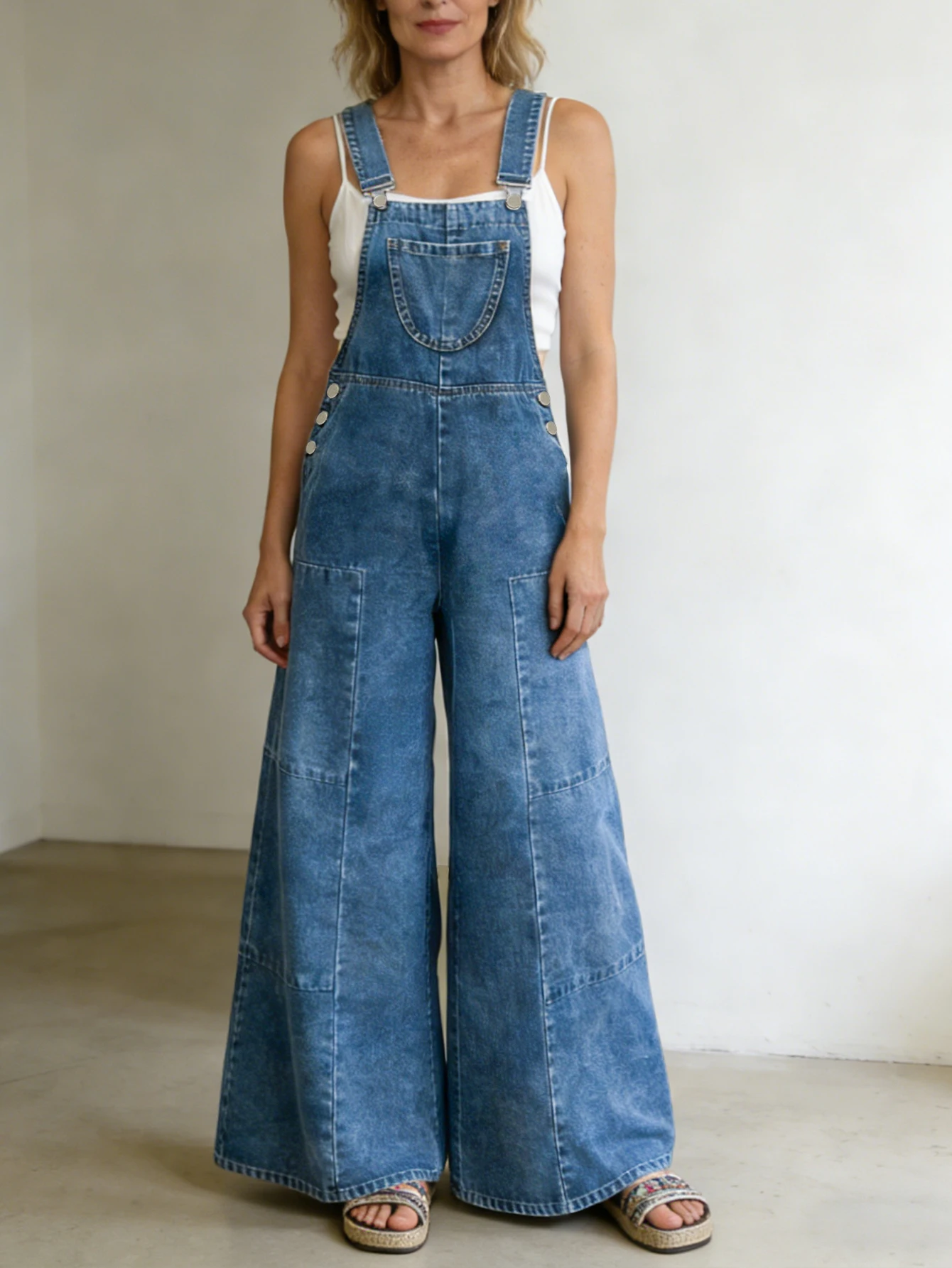 Denim bretelsbroek voor dames, - Sleeveless Jumpsuit recensie en prijs